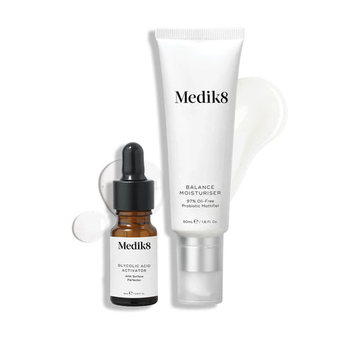 Balance Moisturiser & Glycolic Acid Activator - 97% bezolejový matující krém s probiotiky a aktivátorem s kyselinou glykolovou