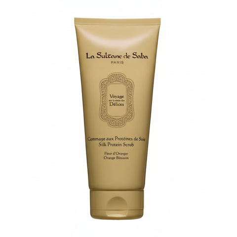 Silk protein body scrub orange blossom (Delices) - Скраб для тіла з шовковими протеїнами та квіткою апельсина